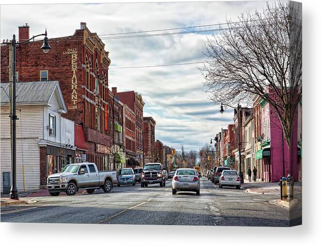 Small Town Canvas Print featuring the photograph N. American small town by Tatiana Travelways