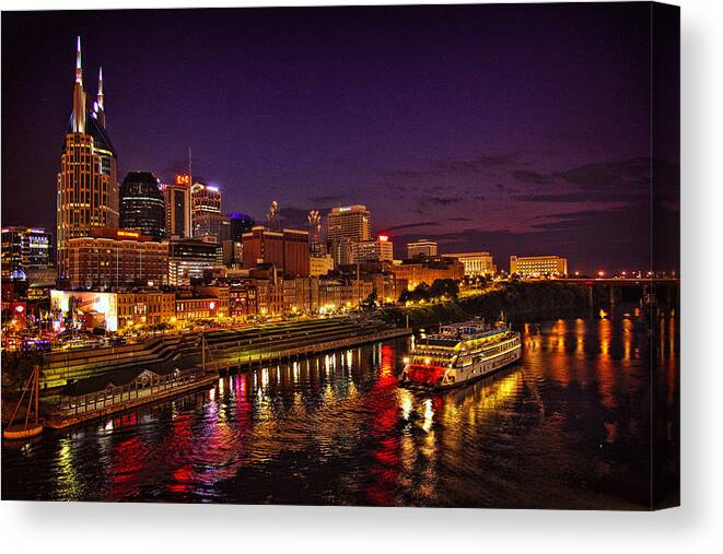 Nashville Canvas Print featuring the photograph Nashville and General Jackson by Diana Powell