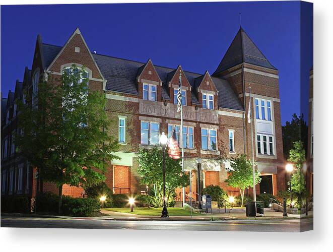Natick Town Hall Canvas Print featuring the photograph Natick Town Hall by Juergen Roth