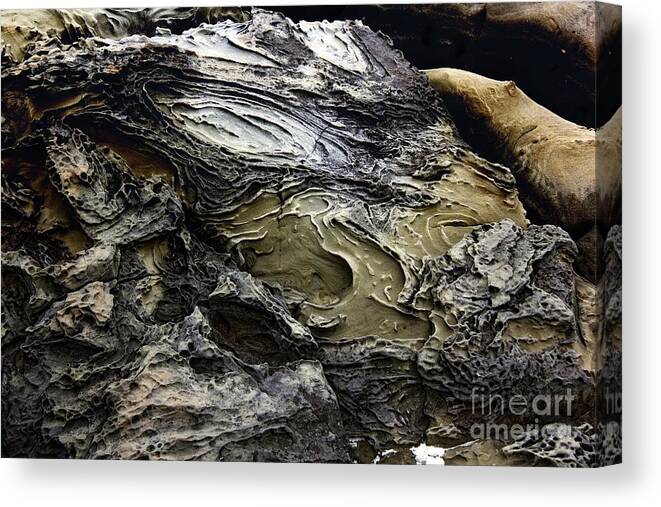 Rock Canvas Print featuring the photograph Natural Art by Yumi Johnson