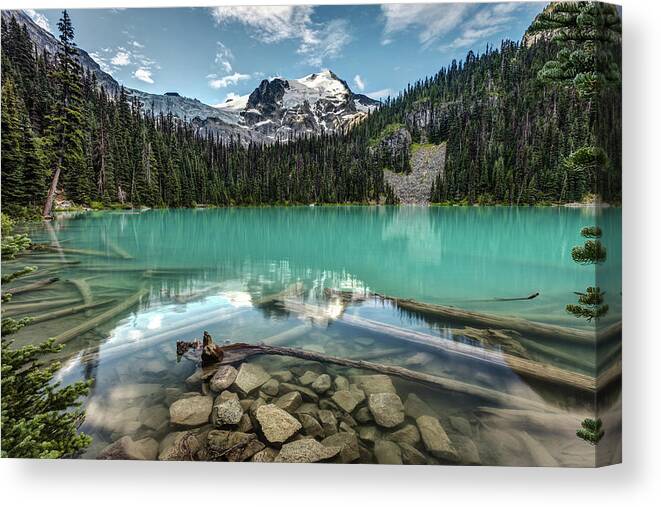 Joffre Lakes Canvas Print featuring the photograph Natural Beauty of British Columbia by Pierre Leclerc Photography