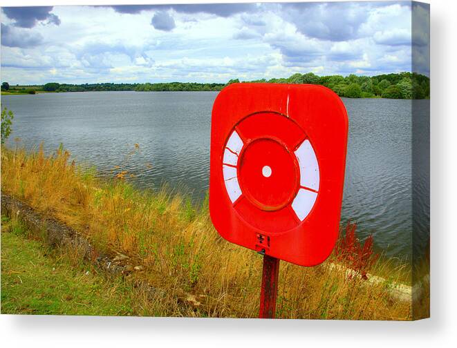 Nature Canvas Print featuring the photograph Nature ReserveLifebouy by Gordon James