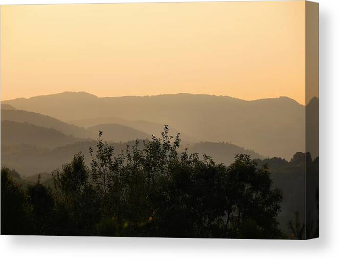 Sunset Canvas Print featuring the photograph Nearing Sunset by Kathryn Meyer