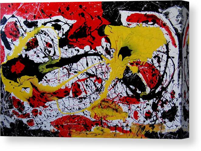Abstract Canvas Print featuring the painting Negative Space by Peter Bethanis