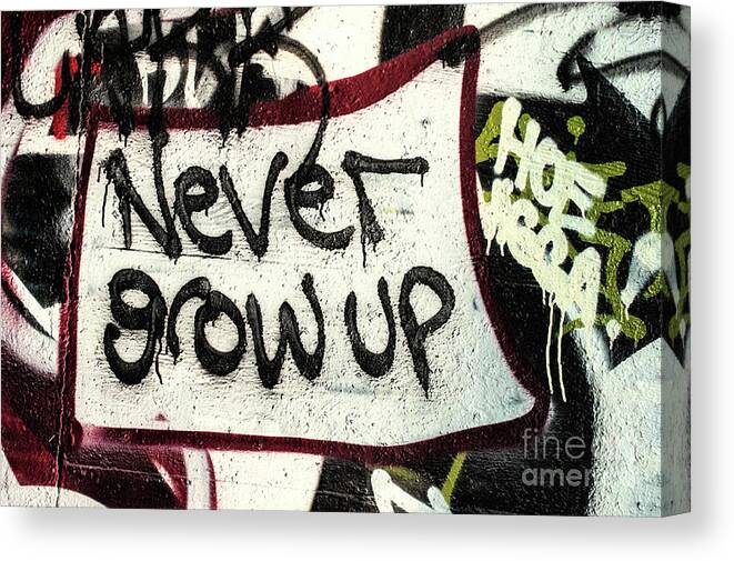 Never Grow Up Canvas Print featuring the photograph Never Grow Up by Terry Rowe