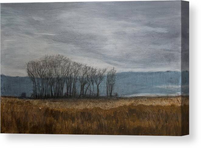 Nature Canvas Print featuring the painting New Buffalo Marsh by John Hansen