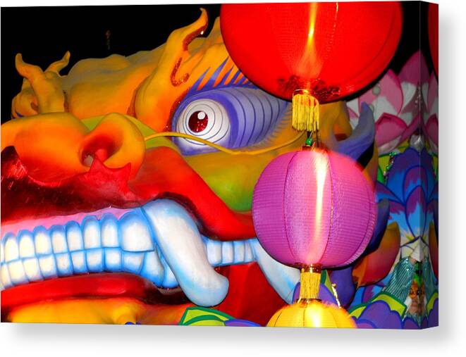 Nola Canvas Print featuring the photograph New Orleans Mardi Gras Float Orpheus Lundi Gras by Michael Hoard