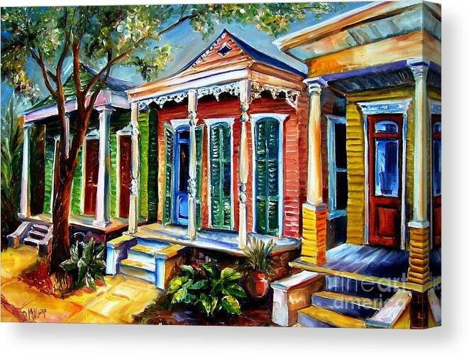 New Orleans Paintings Canvas Print featuring the painting New Orleans Plain and Fancy by Diane Millsap