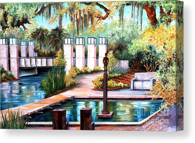 New Orleans Canvas Print featuring the painting New Orleans Sculpture Garden by Diane Millsap