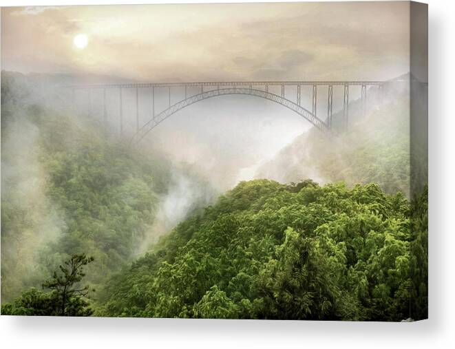 Bridge Canvas Print featuring the photograph New River Gorge Bridge by Lori Deiter