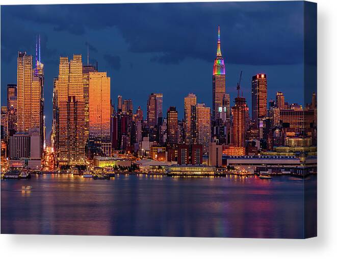 New York City Skyline Canvas Print featuring the photograph New York City Skyline Pride by Susan Candelario