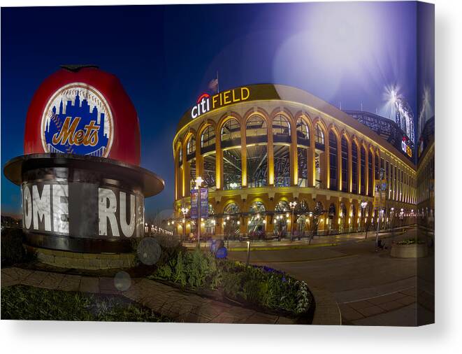 Citi Field Canvas Print featuring the photograph New York Mets Citi Field Stadium by Susan Candelario