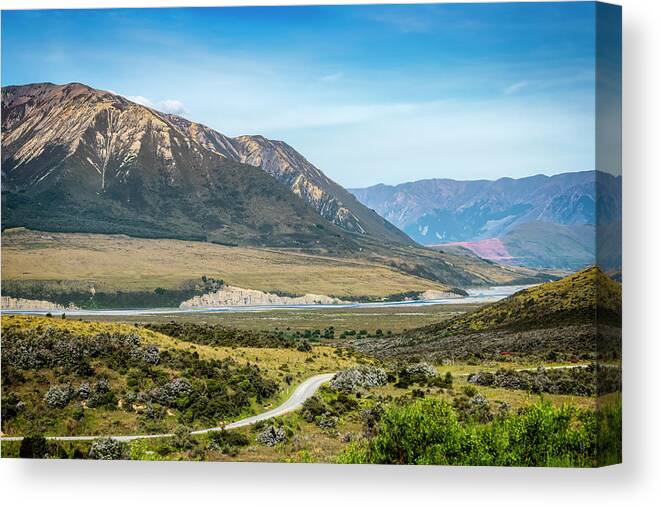 New Zealand Canvas Print featuring the photograph New Zealand South Island Landscape by Joan Carroll