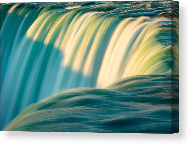 Canadian Falls Canvas Print featuring the photograph Niagara Falls - Abstract I by Mark Rogers