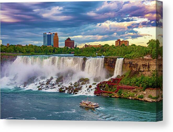 Niagara Falls Canvas Print featuring the photograph Niagara Falls - The American Side by Steve Harrington