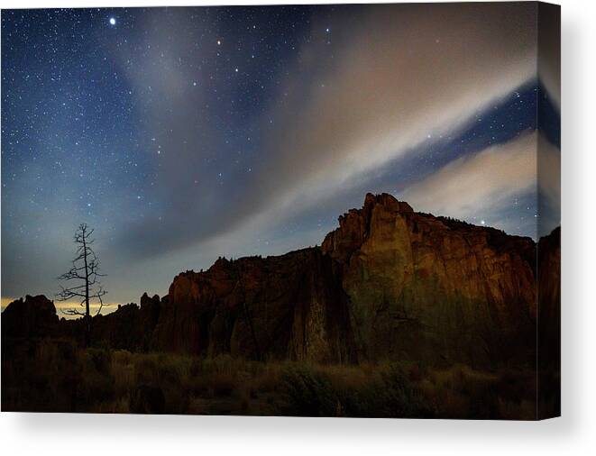 Night Canvas Print featuring the photograph Night at Smith Rock by Cat Connor
