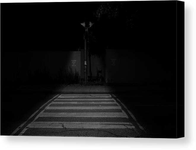 Creepy Canvas Print featuring the photograph Nightwalk by Kreddible Trout