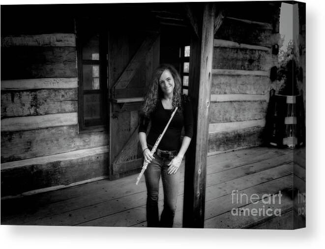 Nina Assimakopoulos Canvas Print featuring the photograph Nina on the porch by Dan Friend