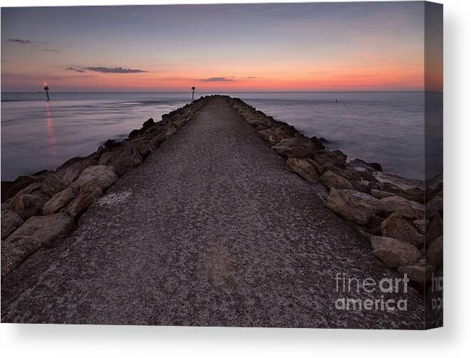 Florida Canvas Print featuring the photograph North Jetty by Karin Pinkham