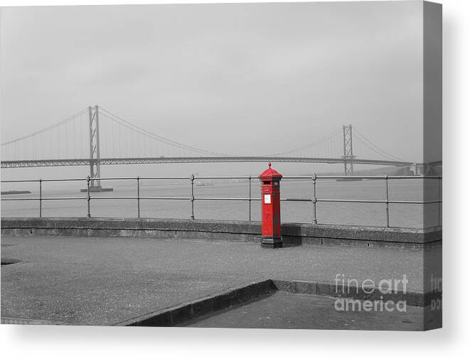 South Queensferry Embankment Canvas Print featuring the photograph Nostalgia IV by Elena Perelman