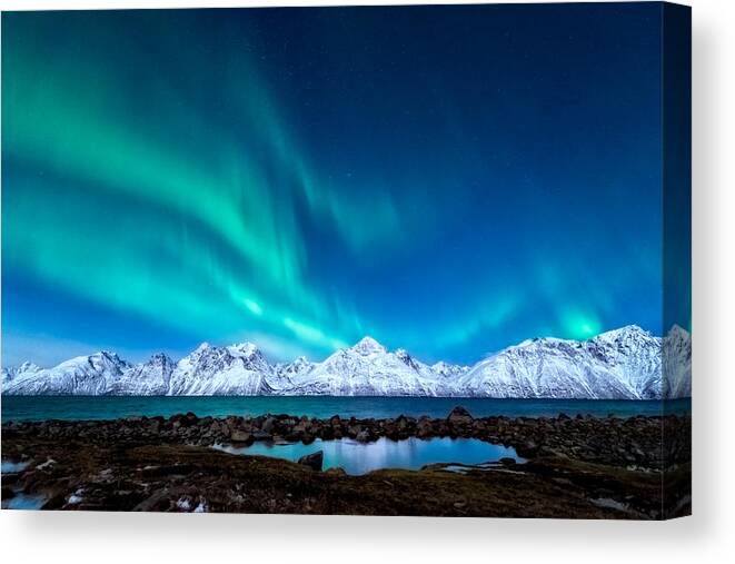 November Canvas Print featuring the photograph November night by Tor-Ivar Naess