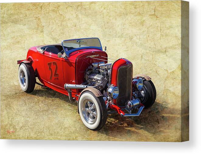 Hot Rod Canvas Print featuring the photograph Number 32 by Keith Hawley