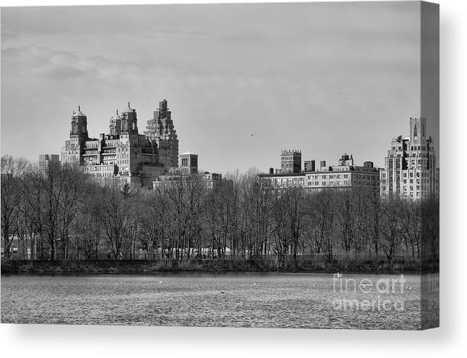 Nyc Canvas Print featuring the photograph NYC West Central BW by Chuck Kuhn