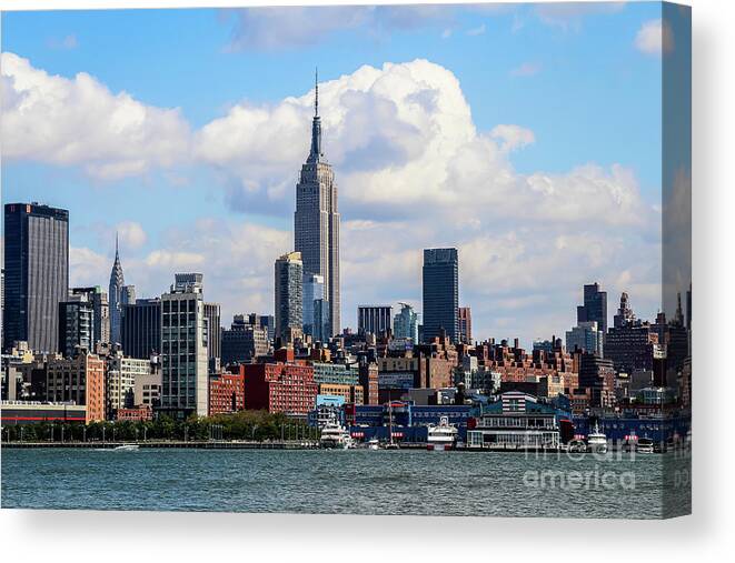 Empire Canvas Print featuring the photograph NYC Westside by Les Greenwood