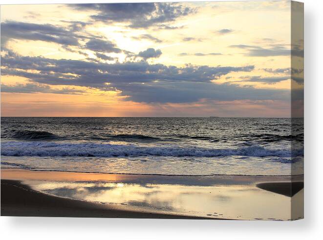 Clouds Canvas Print featuring the photograph Ocean Dawn by Mary Haber