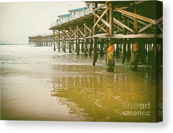 Pier Canvas Print featuring the photograph Ocean Timbers by Becqi Sherman