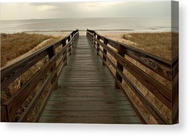Landscape Canvas Print featuring the photograph Oceanview by Cathy Dixson