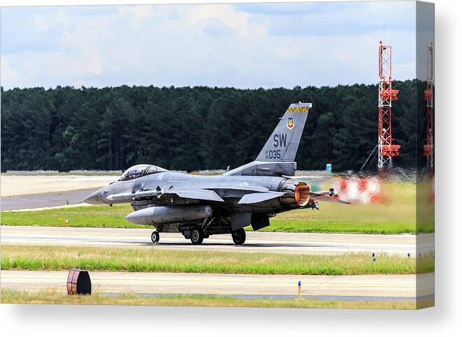 Air Show Canvas Print featuring the photograph Off We Go by Charles Hite