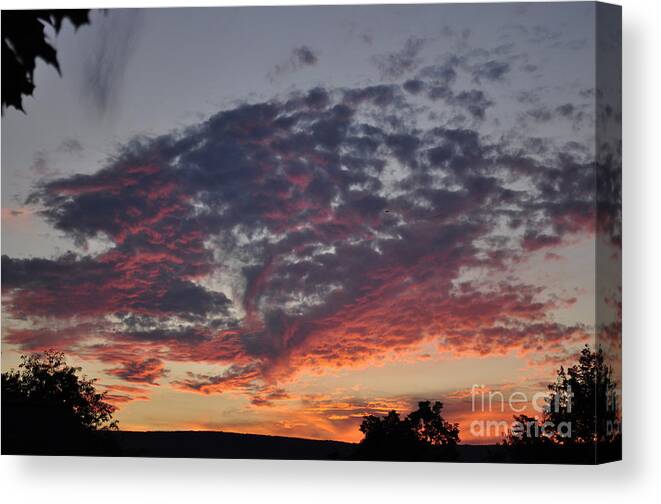 Sunset Photograph Canvas Print featuring the photograph Oh the Colors by Penny Neimiller