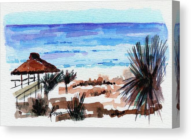 Vacation Canvas Print featuring the painting Okaloosa Island, Florida by Adele Bower