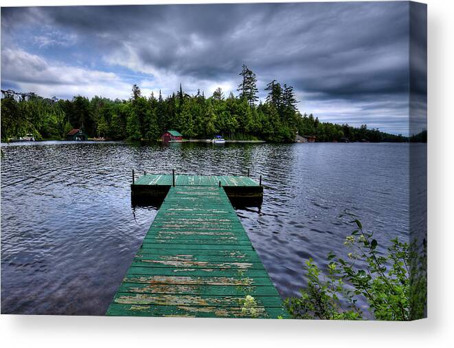 Old Dock At Penwood Canvas Print featuring the photograph Old Dock at Penwood by David Patterson
