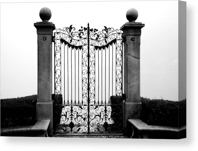 Gate Canvas Print featuring the photograph Old gate by Mats Silvan