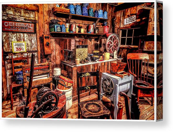 Florida Canvas Print featuring the mixed media Old General Store II by Rogermike Wilson