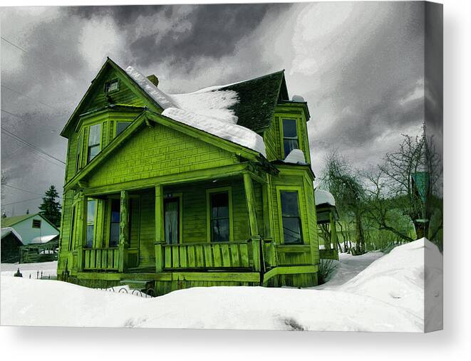 House Canvas Print featuring the photograph Old house in Roslyn Washington by Jeff Swan