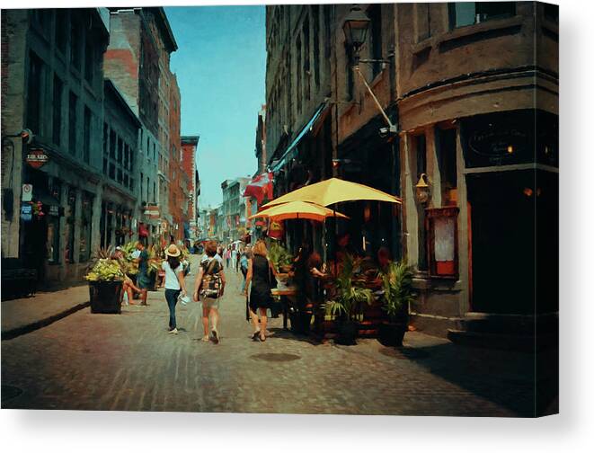 Montreal Canvas Print featuring the photograph Old Montreal - Quebec by Maria Angelica Maira