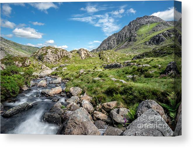 Tryfan Mountain Canvas Print featuring the photograph Old River by Adrian Evans