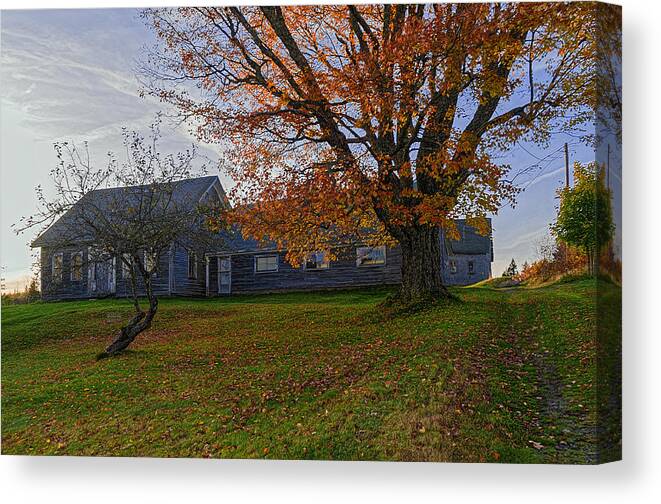 Rustic Farmhouse Canvas Print featuring the photograph Old Rustic Farmhouse by Marty Saccone