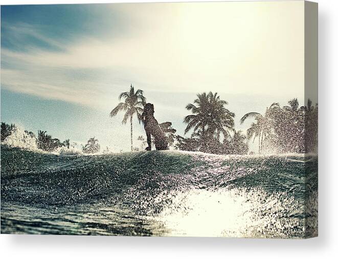 Surfing Canvas Print featuring the photograph Old School by Nik West
