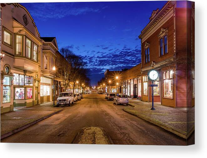 Old Town Canvas Print featuring the photograph Old Town Evening by Greg Nyquist