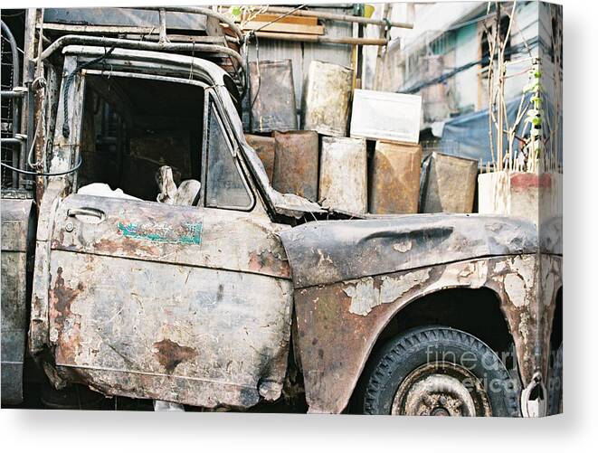 Canvas Print featuring the photograph Old Truck by Dean Harte