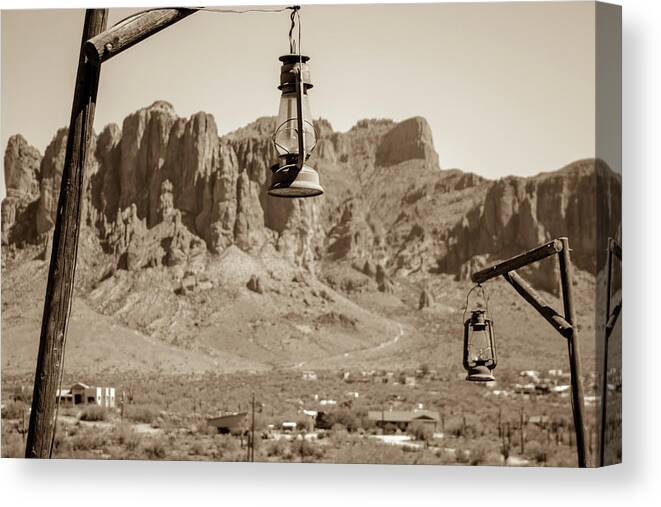 Western Canvas Print featuring the photograph Old west 3 by Darrell Foster