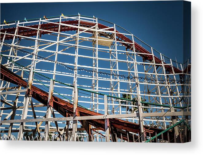 Abstract Canvas Print featuring the photograph Old Woody Coaster by T Brian Jones