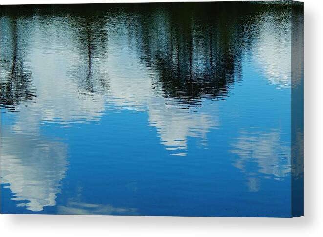 Reflections.clouds Canvas Print featuring the photograph On A Clear Day by Jan Gelders