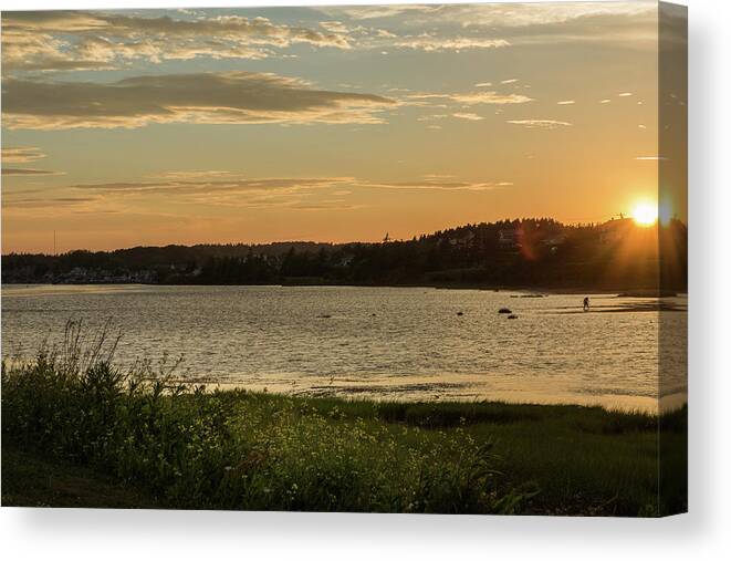 Bluffs By The Ocean Canvas Print featuring the photograph On North Rustico Harbour by Chris Bordeleau