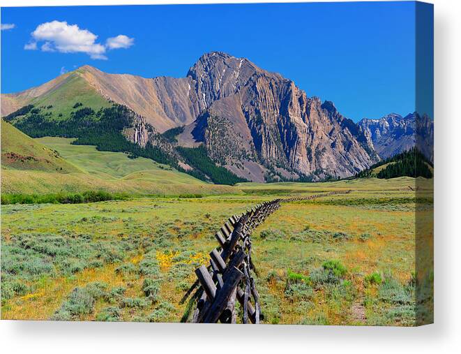Mt Corruption Canvas Print featuring the photograph On The Fence by Greg Norrell