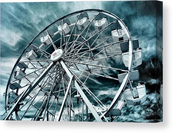 Ferris Wheel Canvas Print featuring the photograph On Top of the World by Luke Moore